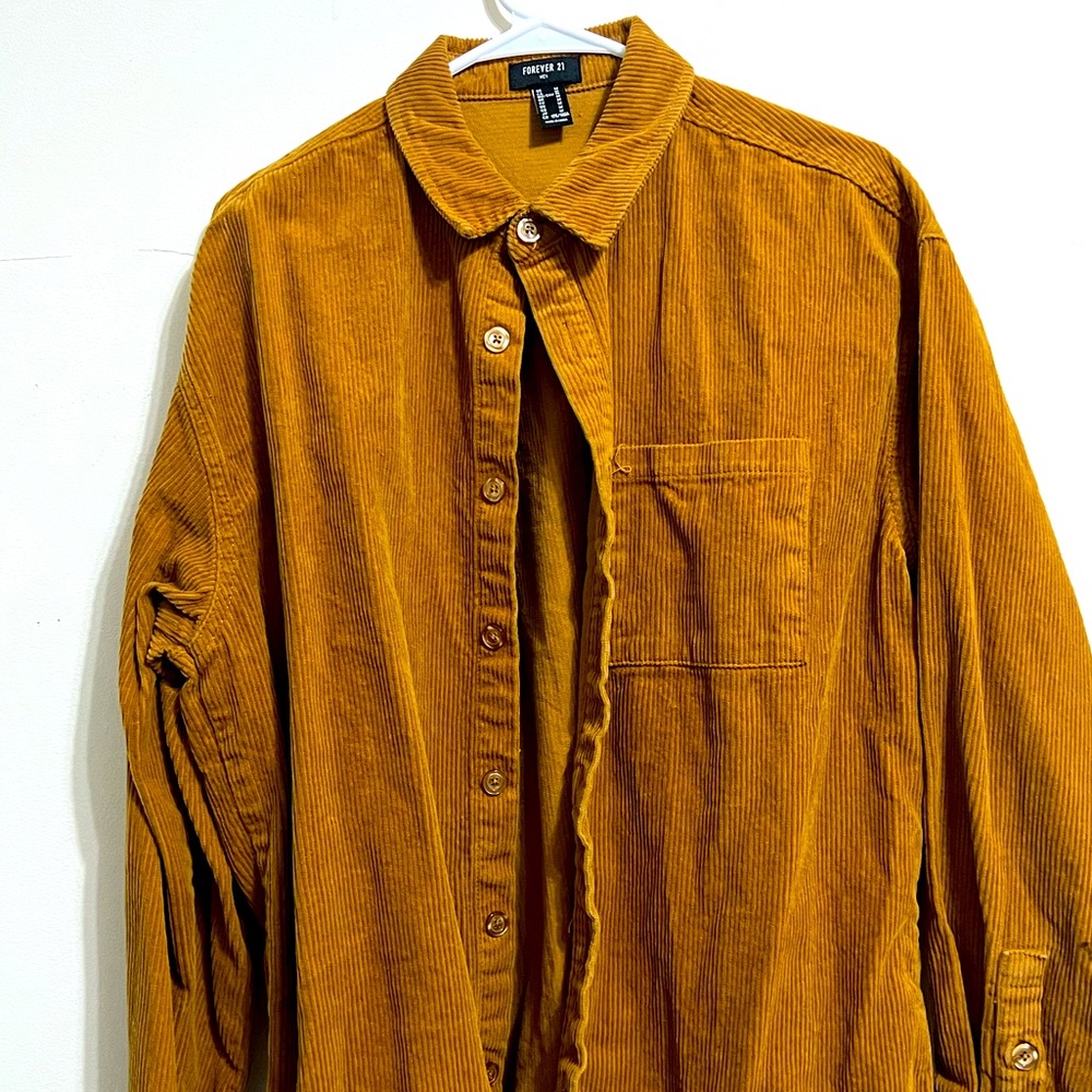 Forever 21 Mens Corduroy Shirt + Pant Set